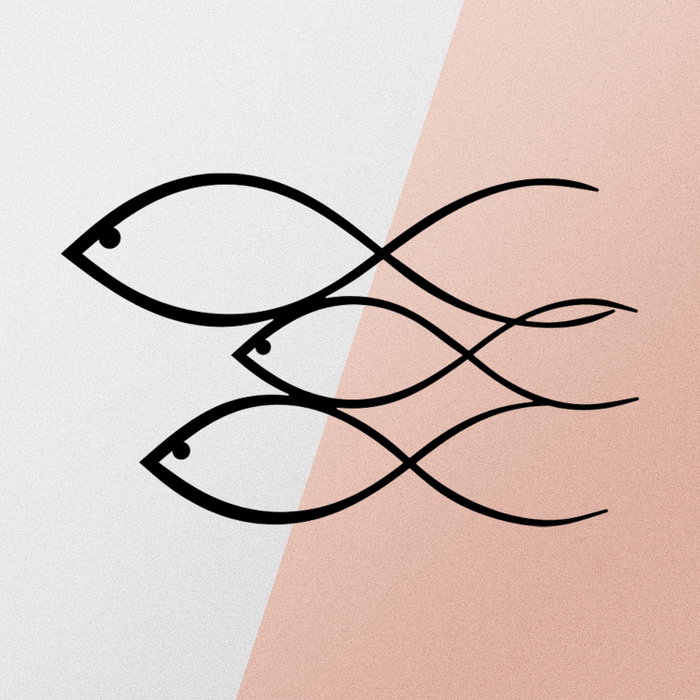 Wallity Fish Accesorio Decorativo de Pared Negro